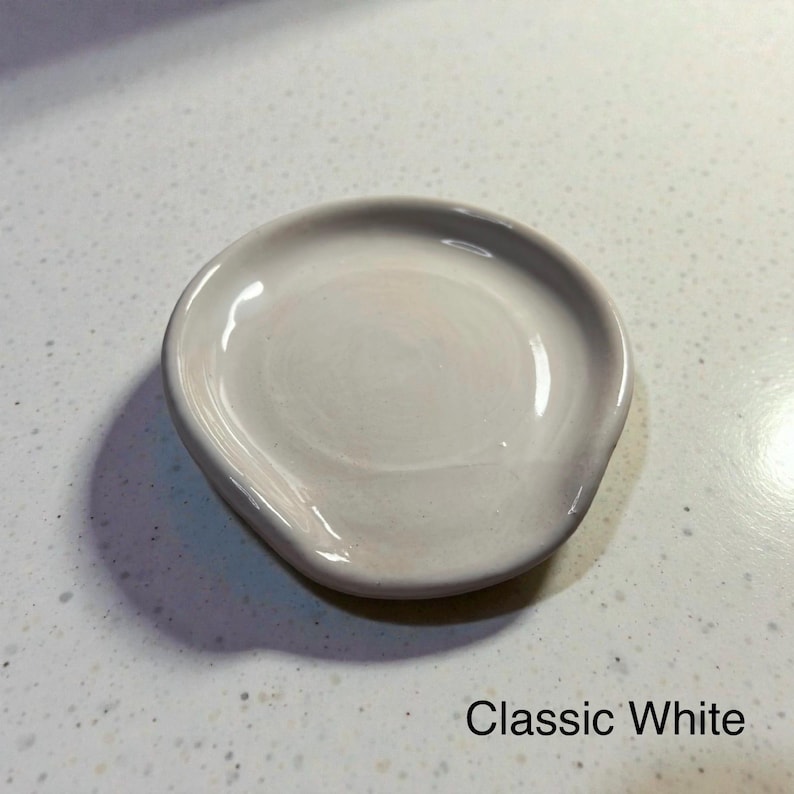 Handmade Ceramic Spoon Rest - Lots of Color Options - Great for spoons, spatulas, and other cooking tools - Dishwasher safe Classic White