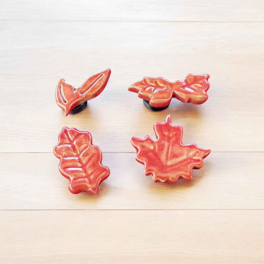 Fall Leaves Refrigerator Magnets - Set of Four Autumn Leaves - Handmade ...