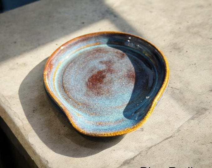 Handmade Ceramic Spoon Rest - Lots of Color Options - Great for spoons, spatulas, and other cooking tools - Dishwasher safe
