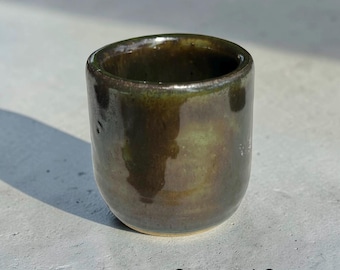 Handmade Ceramic Shot Glass - Unique Artisan Pottery, Rustic Glazed Espresso & Tasting Cup -  Dishwasher safe