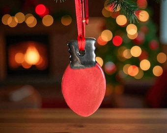 Handmade Ceramic Christmas Ornament - Lots of Shape and Color Options!