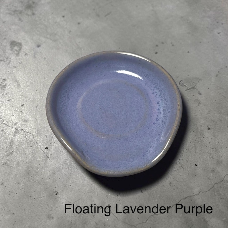 Handmade Ceramic Spoon Rest - Lots of Color Options - Great for spoons, spatulas, and other cooking tools - Dishwasher safe Floating Purple