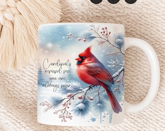 Envoltura para taza de Cardenal / Diseño de envoltura para taza conmemorativa / Sublimación de envoltura para taza de invierno (uso comercial)