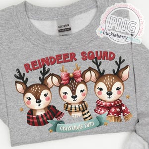 Christmas Reindeer Squad PNG, Christmas Reindeer Sublimation, Reindeer PNG, Cute Reindeer PNG, Family Christmas png, Commercial Use