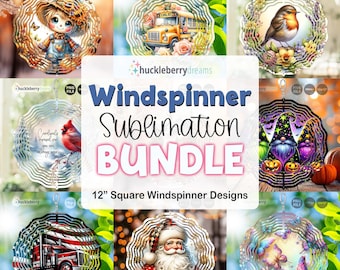 Windspinner Designs Bundle | Wind Spinner PNG Bundle | Windspinner Sublimation Designs (Commercial Use)
