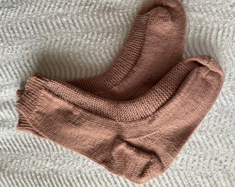 calcetines largos tejidos a mano para mujer