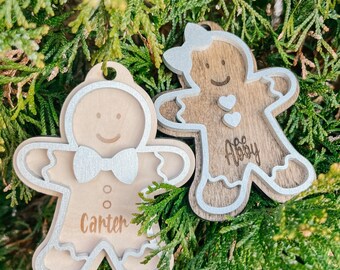 Handmade Wooden Gingerbread Ornament