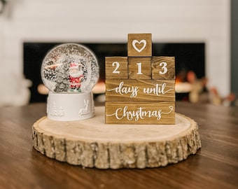 Wooden Christmas Countdown Blocks | Holidays | Countdown
