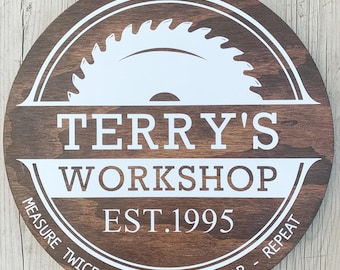 Workshop Sign | Garage | Mancave | Woodshop | Shop