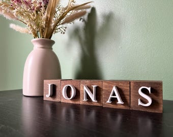 3D Nursery Name Blocks: Wooden Alphabet Decor