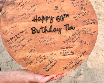 Wooden Birthday Guestbook | 3D Guestbook | Celebration | Party | Milestone