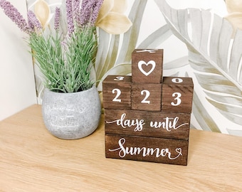 Custom Wooden Countdown Blocks: Engagement Gift