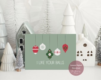 Funny Christmas Card: Ornament Pun (Digital Download)