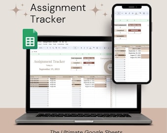 Neutral Assignment Tracker: Google Sheets Planner (Digital Download)