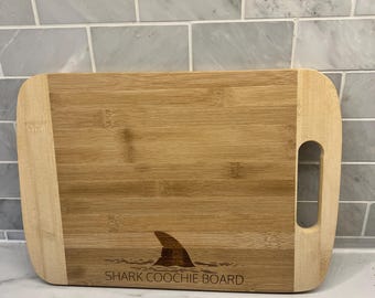 Sharkcoochie Bamboo Charcuterie Board: Laser Engraved Cutting Board