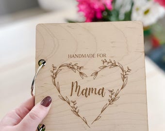 Personalized Maple Wood Card Keepsake Book | Mother's Day Gift