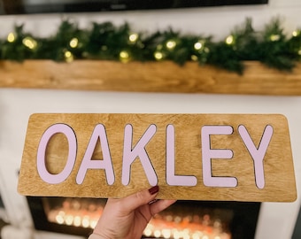 Name Puzzle | Nursery Gift | Baby Keepsake | Wooden Puzzle