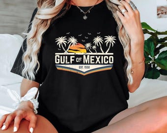 Vintage Gulf of Mexico T-Shirt: Retro Beach Graphic Tee