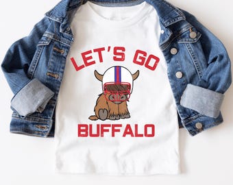 Let’s Go Buffalo Kids Shirt, Toddler Youth Funny Buffalo Tee, Family Matching Game Day Outfit