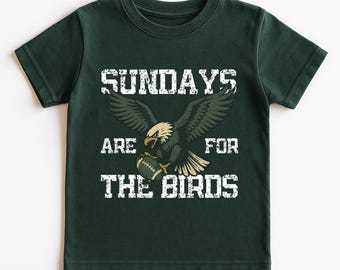 Sundays Are For The Birds Distressed Kids Shirt | Funny Philadelphia Football Tee
