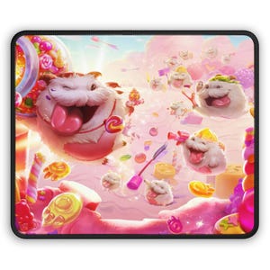 Pink Poro Gaming Mouse Pad - Adorable League of Legends Design for Fans -- LIMITED STOCK!!