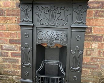 Chimenea de hierro fundido Art Nouveau nº 130