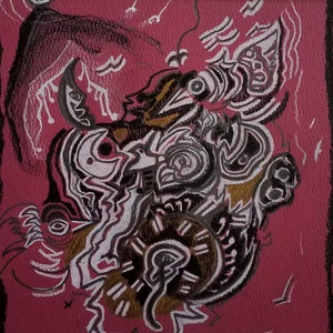 Original FRAMED Drawing on Paper - "Dance Maya"