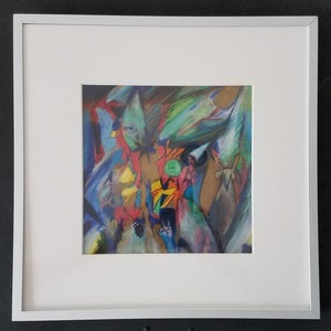 Disegno originale su carta con cornice - "Inside Out"