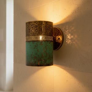 Moroccan Wall Sconce Light – Rustic Industrial Wall Lamp, Vintage Metal Lighting Fixture, Handmade Boho Home Decor, Warm Ambient Lighting