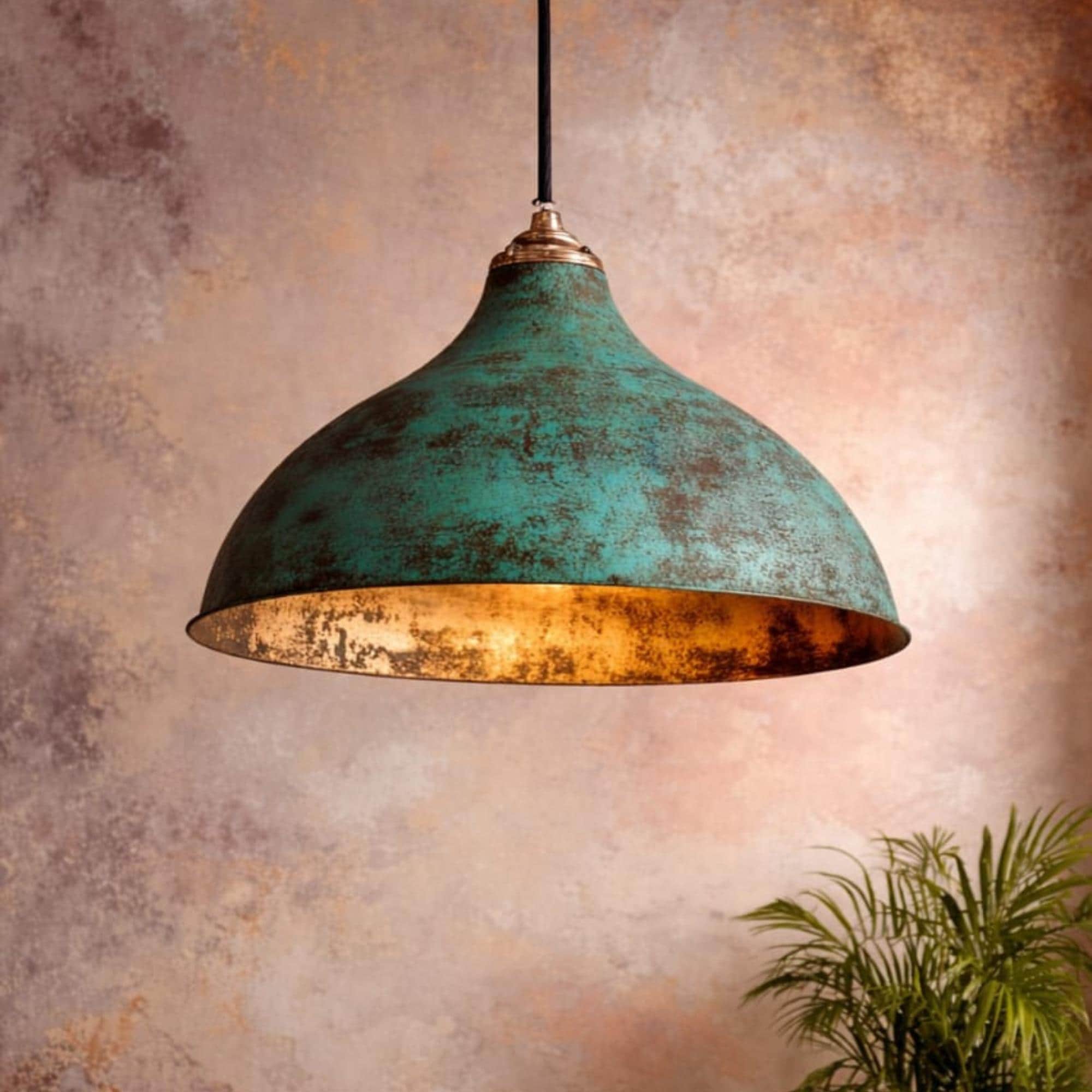 Lampe Artisanale En Cuivre Lhoste – Vintage, Fait Main, Douille B22, Fonctionne