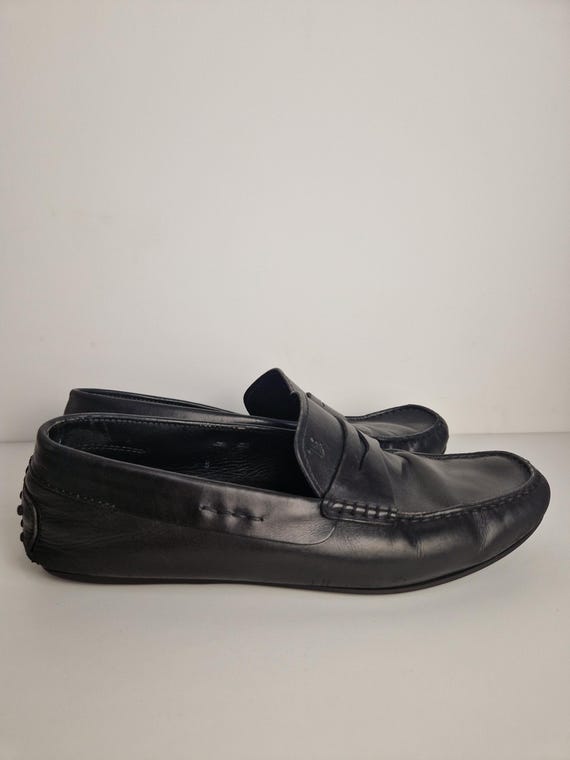 Tods Gommino Driving Shoes Black Leather Loafers Mens US 8 EU 41 Made in Italy Classic Luxury