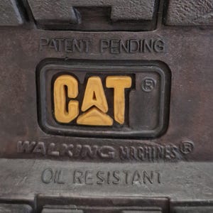 Botas de trabajo aislantes vintage CAT Caterpillar, de cuero negro, resistentes al aceite, para caminar, talla EU 36 UK 3 imagen 5