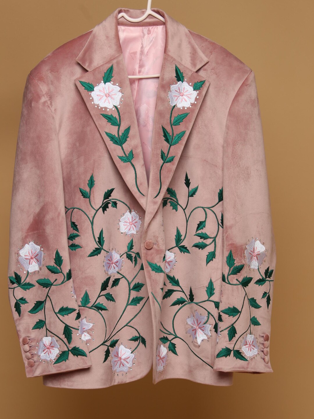 Pink Color Soft Velvet Suit With Intricate Embroidery Work