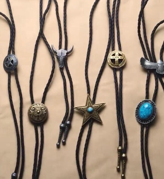 Collana Matrimonio Bolo Da Uomo Turchese Sposo Cowboy Western - Foto 9