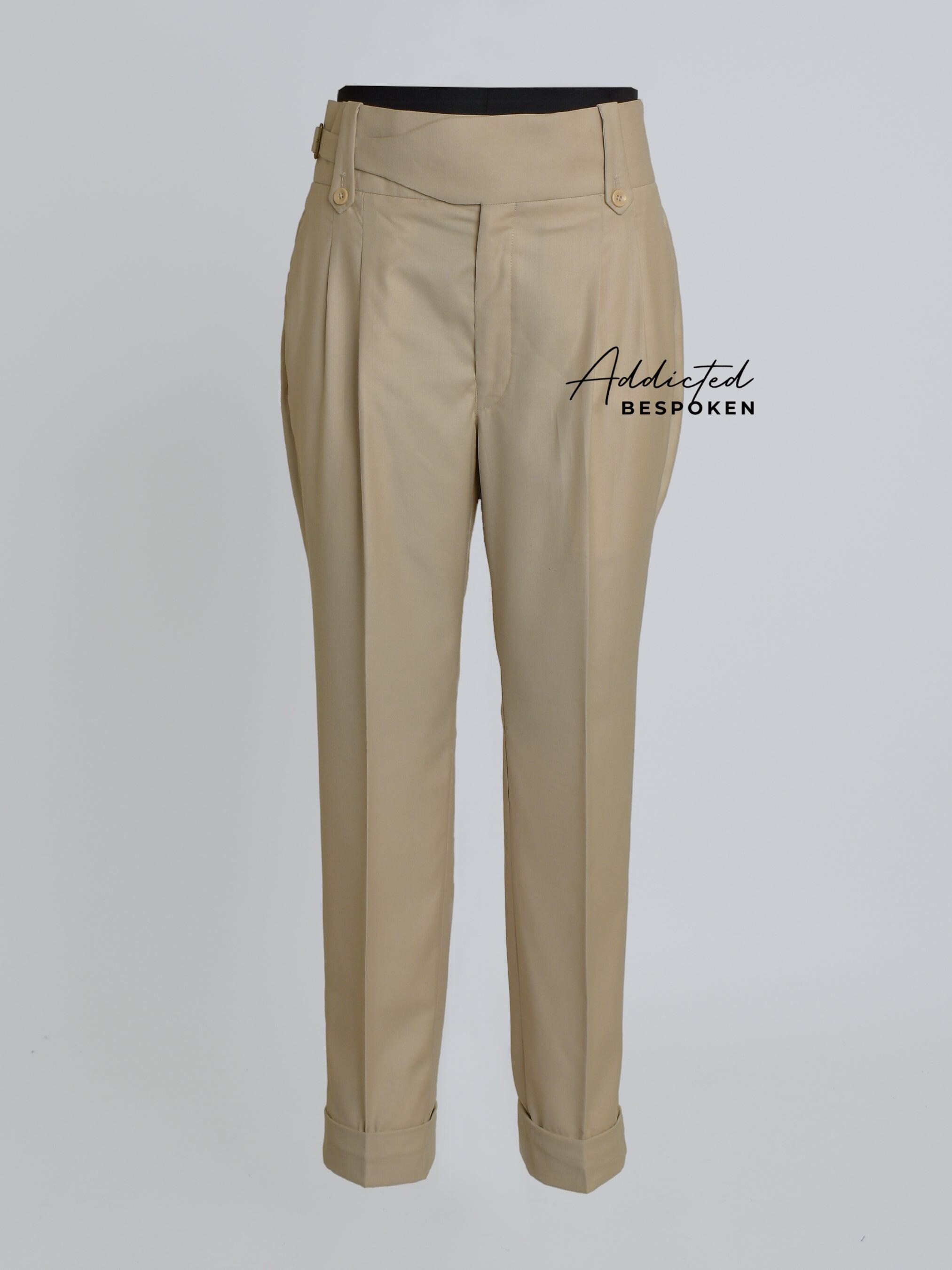 Men's Gurkha Pants | Single-buckle Closure Gurkha Trouser | Gift