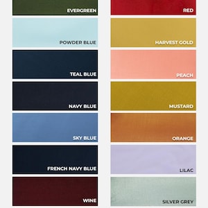 May include: A cotton swatch card featuring a variety of colors, including Palm Green, Beige, Red, and Black. The card displays the name of each color. The text "COTTON SWATCH CARD" is at the top.