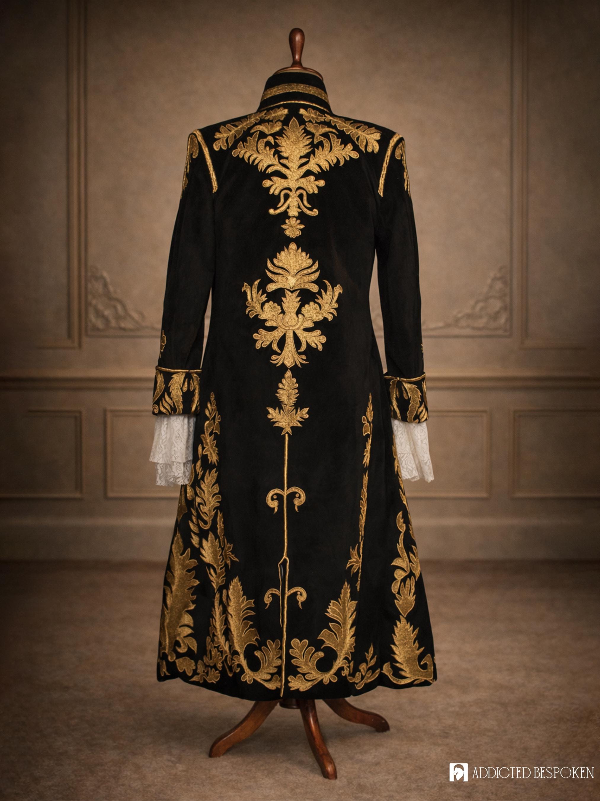 て*や様 GR8 king custom mods coat Black Velvet Rococo 3 Piece Costumes: 18th Century Georgian Style