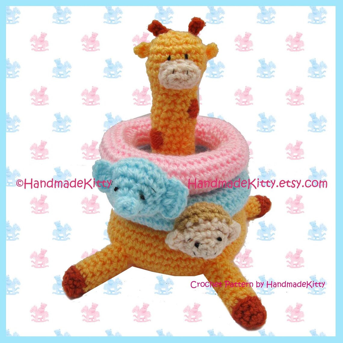 Kirin Giraffe Jungle Stacker Amigurumi PDF Crochet Pattern by Etsy