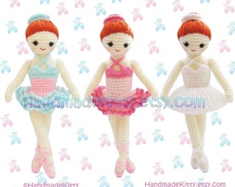 Dress up Ballerina Girl Amigurumi PDF Crochet Pattern