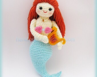 Mermaid Jenny under the sea Amigurumi PDF Crochet Pattern