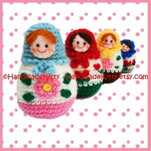 Russian Matryoshka amigurumi babushka Dolls PDF Crochet Pattern