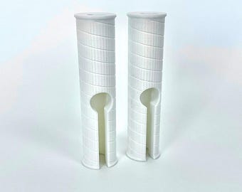 BandAble Resistance Band Handles Only – Adjustable, Lockable, Swappable, 3-50lbs Resistance – Ergonomic Fitness Tube Handle Pair – White
