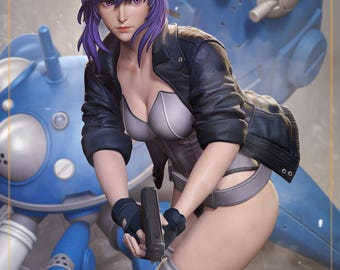 Major Cyborg Girl 3D STL File, 3D Digital Printing