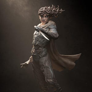 Sand People Girl 3D STL File, 3D Digital Printing