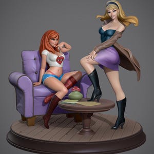 Spider Lover Girls 3D STL File, 3D Digital Printing