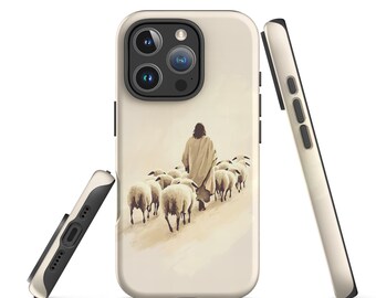 Holy Shepherd Phone Case iPhone | Christian Art | Christian Case | Durable Phone Case | Christian Tough Phone Case | Modern Christian Gifts