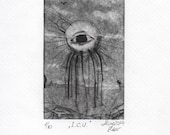 Original Handmade Print - I.C.U. 1/10