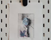 Original Handmade Print - Thinking 8/8