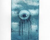 Original Handmade Print - I.C.U. 3/10