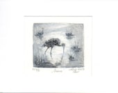 Original Handmade Print - Crane 4/5